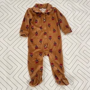 Snug Soft Floral Smiley Footie Outfit